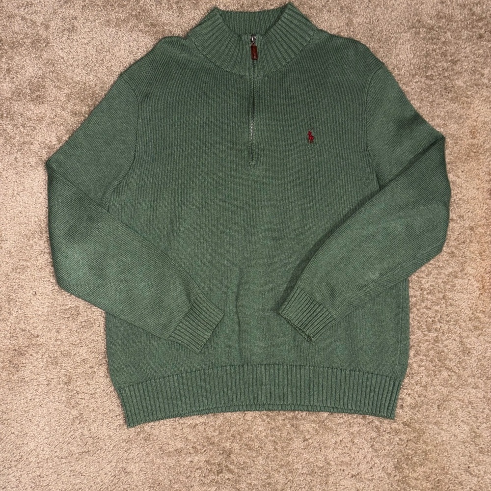 Men's Polo Quarter-Zip Sweater